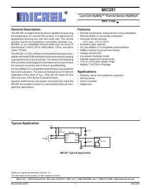 MIC281 Datasheet PDF Micrel