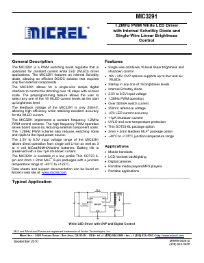 MIC3291-18YML Datasheet PDF Micrel