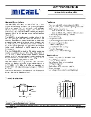 MIC37101-1.8BM Datasheet PDF Micrel