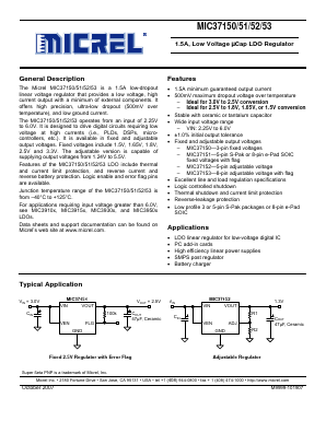 MIC37150-3.3WR Datasheet PDF Micrel