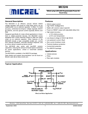 MIC5249 Datasheet PDF Micrel
