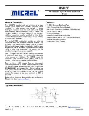 MIC58P01 Datasheet PDF Micrel