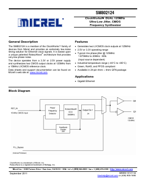 SM802124UMG Datasheet PDF Micrel
