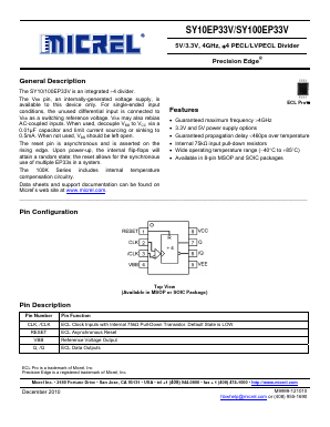 SY100EP33VKC Datasheet PDF Micrel