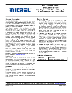 MIC3202YMEEV Datasheet PDF Micrel
