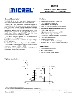 MIC5191BML Datasheet PDF Micrel