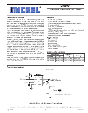 MIC5021BM Datasheet PDF Micrel