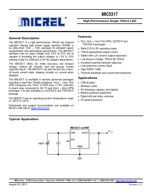 MIC5317 Datasheet PDF Micrel