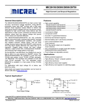MIC29503BU Datasheet PDF Micrel