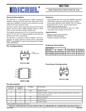 MIC7300YM5 Datasheet PDF Micrel