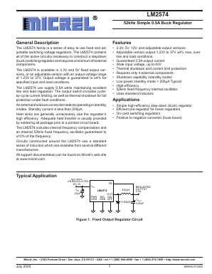 LM2574 Datasheet PDF Micrel