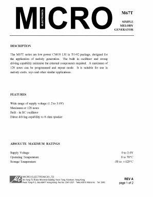 M67T Datasheet PDF Micro Electronics