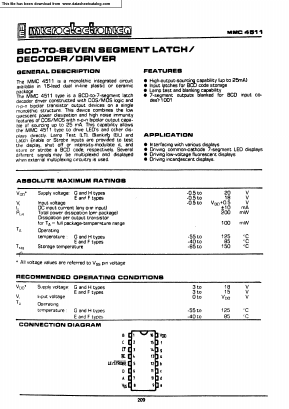MMC4511 Datasheet PDF Micro Electronics