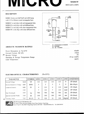 MSB81D Datasheet PDF Micro Electronics