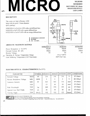 MSB20D Datasheet PDF Micro Electronics