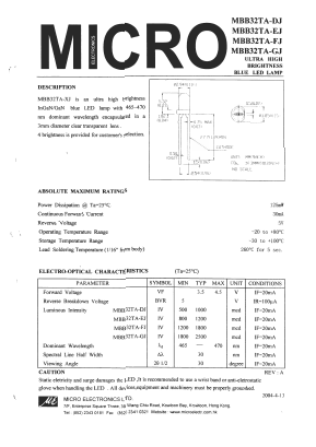 MBB32TAGJ Datasheet PDF Micro Electronics
