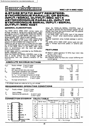 MMC4021 Datasheet PDF Micro Electronics