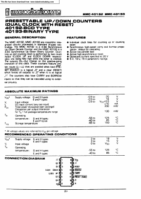 MMC40193 Datasheet PDF Micro Electronics