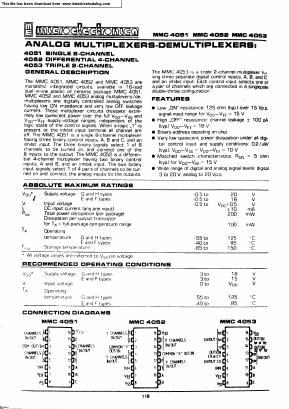 MMC4051 Datasheet PDF Micro Electronics