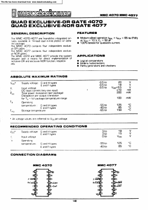 MMC4070 Datasheet PDF Micro Electronics