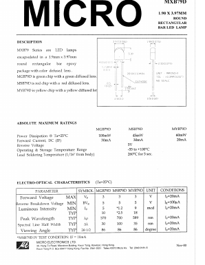 MXB79 Datasheet PDF Micro Electronics