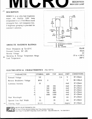 MSB81CA Datasheet PDF Micro Electronics