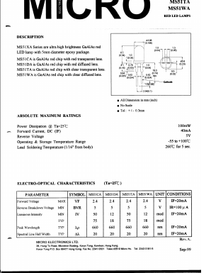 MS51TA_ Datasheet PDF Micro Electronics