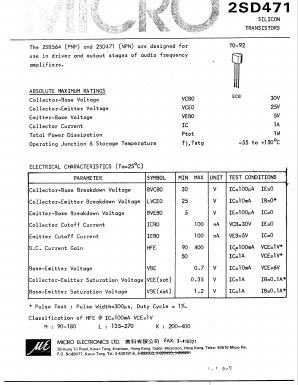 B564 Datasheet PDF Micro Electronics