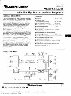 ML2208BCP Datasheet PDF Micro Linear Corporation