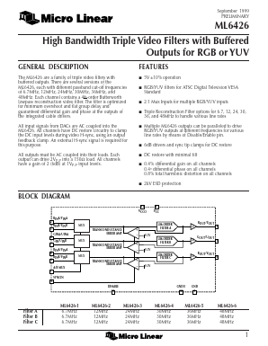 ML6426CS-6 Datasheet PDF Micro Linear Corporation