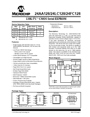 24FC128TIP Datasheet PDF Microchip Technology
