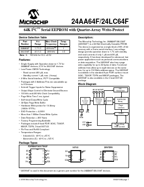 24AA64FT Datasheet PDF Microchip Technology