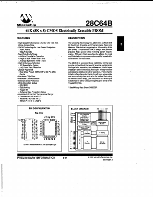 28C64B-25IP Datasheet PDF Microchip Technology