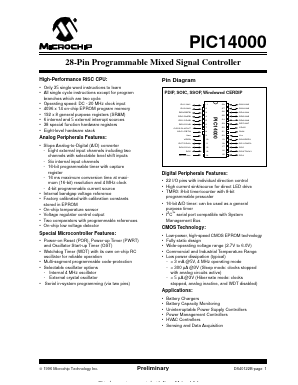 PIC14000-04/JW Datasheet PDF Microchip Technology