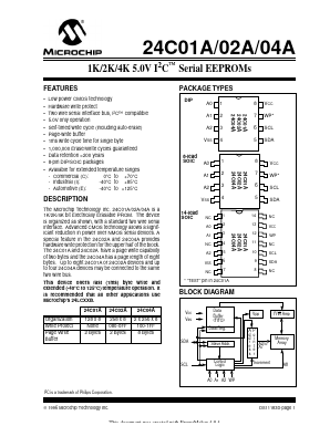 24C04C-/ST Datasheet PDF Microchip Technology