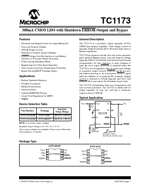 TC1173-2.8VUA Datasheet PDF Microchip Technology