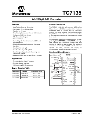 TC7135CBU Datasheet PDF Microchip Technology