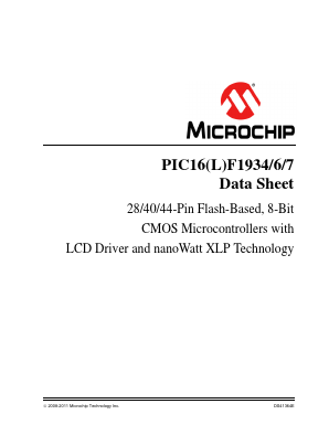 PIC16F1937-ISS Datasheet PDF Microchip Technology