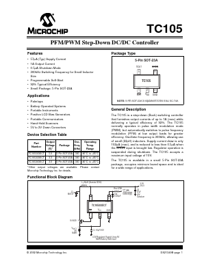 TC105 Datasheet PDF Microchip Technology