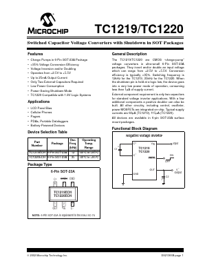 TC1220 Datasheet PDF Microchip Technology