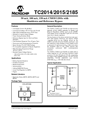 TC2185-2.5VCTTR Datasheet PDF Microchip Technology