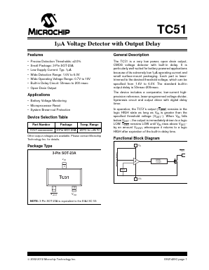TC51N3002ECBTR Datasheet PDF Microchip Technology
