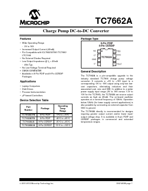 TC7662A Datasheet PDF Microchip Technology