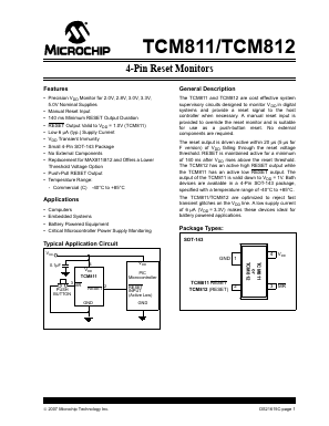 TCM812SE Datasheet PDF Microchip Technology
