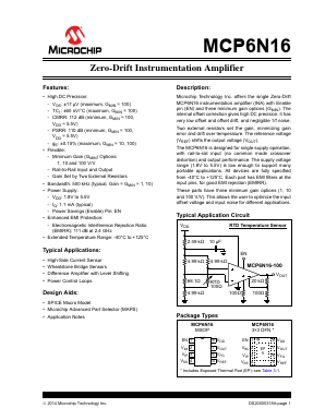 MCP6N16-001E/MS Datasheet PDF Microchip Technology