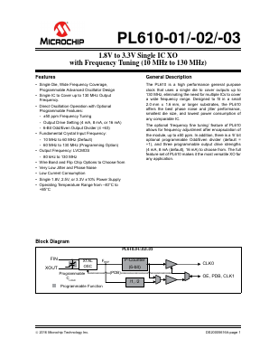 PL610-02_ Datasheet PDF Microchip Technology