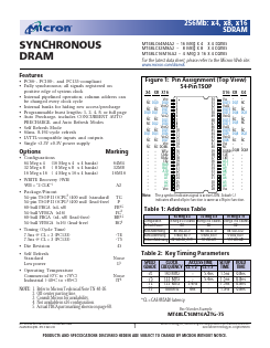 MT48LC32M8A2P-7EL Datasheet PDF Micron Technology
