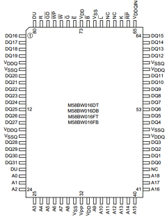 M58BW016DB8ZA3FF Datasheet PDF Micron Technology