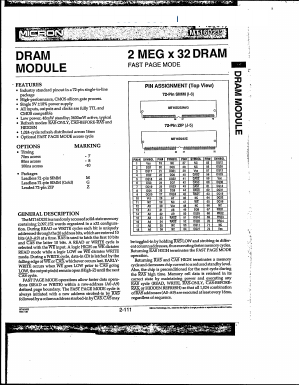 MT16D232Z-7 Datasheet PDF Micron Technology
