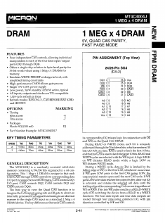 MT4C4004JDJ Datasheet PDF Micron Technology